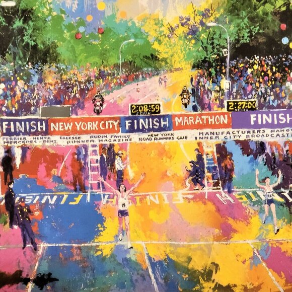 CLASSIC MARATHON FINISH 1987 - LeROY NEIMAN PROMOTIONAL POST CARD - Picture 1 of 3